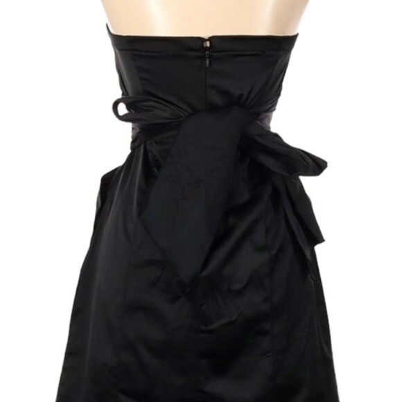 Silvergate Strapless Dress Size S Black Cocktail Pockets Bow Whimsygoth Witchy - Picture 5 of 7